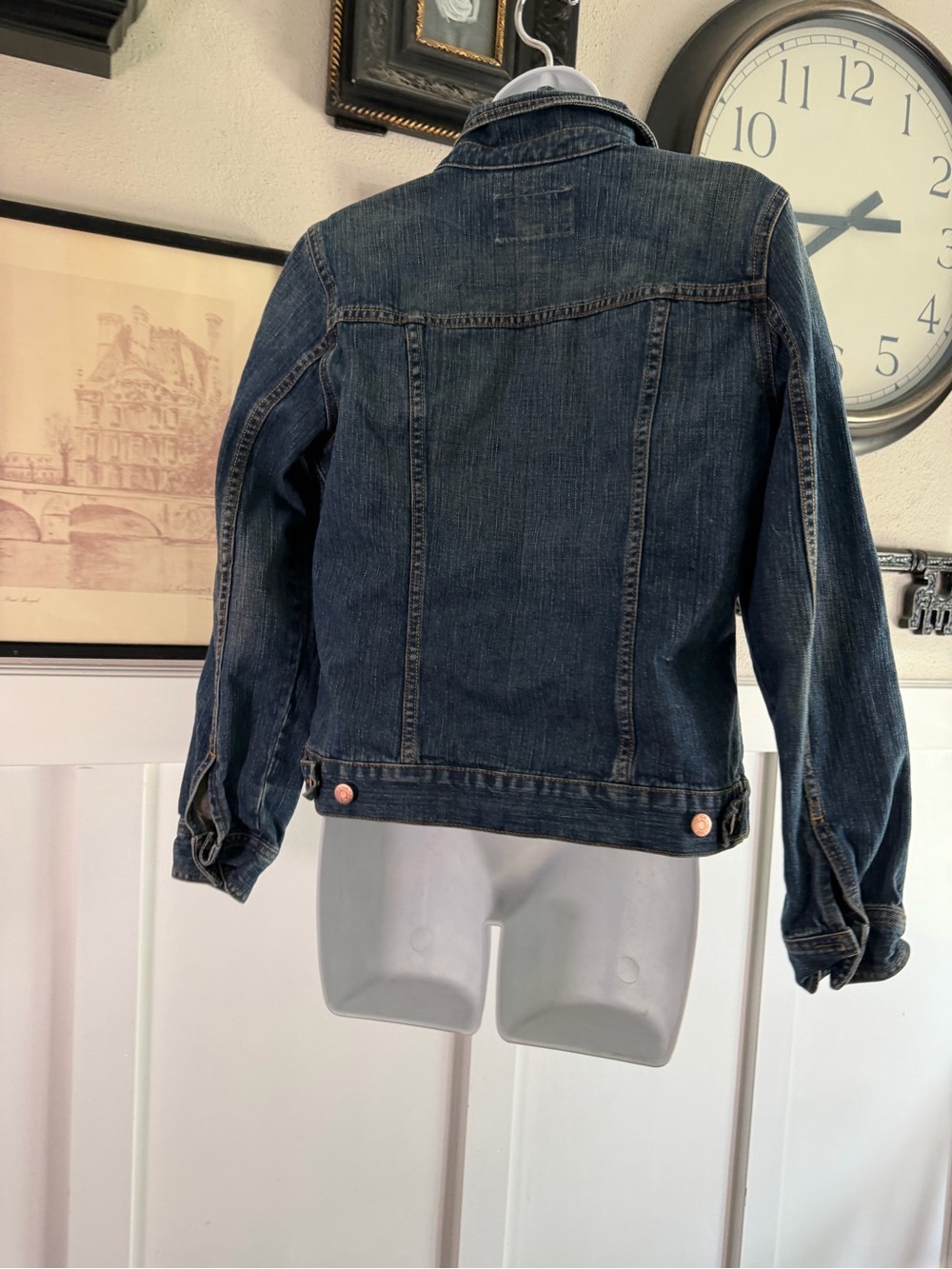 Old Navy Classic Dark Denim Jacket Lg k514 - Picture 4 of 8